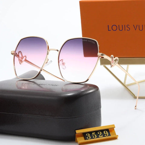 5-color fashionable four-leaf clover flat sunglasses
