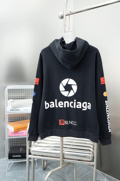 New print loose hoodie