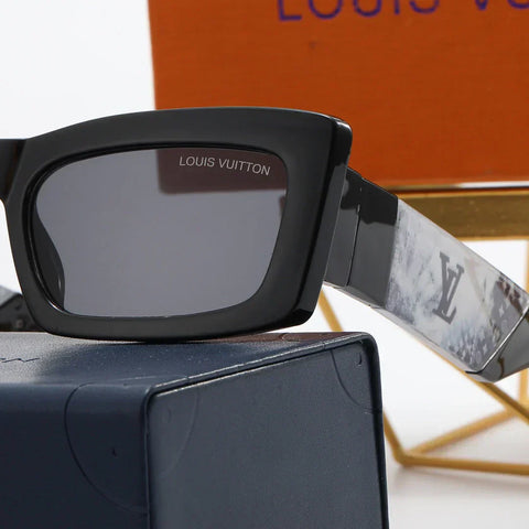 4 color luxury printed large letter polarized sunglasses