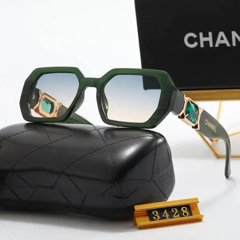 7-color fashion rhinestone temple polarized sunglasses