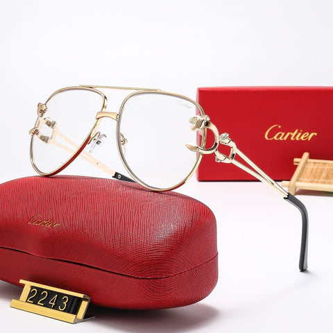 7-color retro gold frame sunglasses  2243