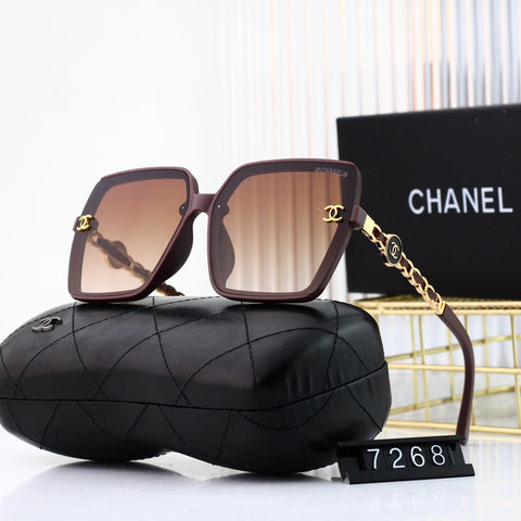 5-color Polaroid nylon HD lenses frameless design sunglasses 7268