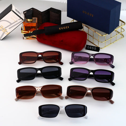 7-color curved nylon HD lenses Full frame sunglasses   0655
