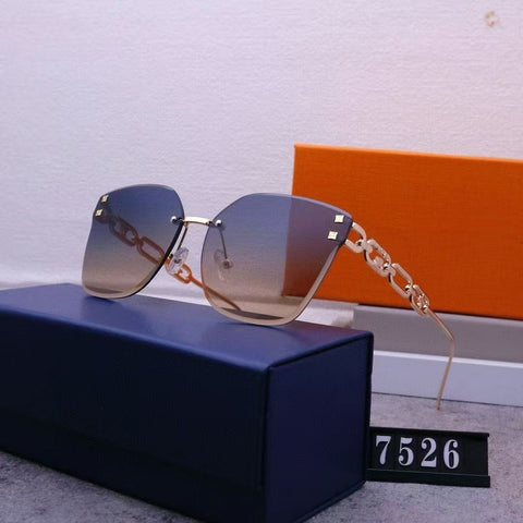 5 color fashion conjoined letters four-leaf clover lens polarized sunglasses