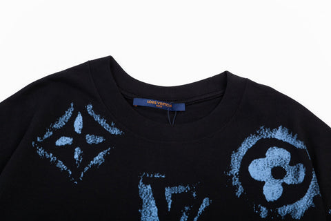 Retro graffiti print T-shirt